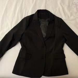 Black Blazer with Two-Button Closure | Size Medium